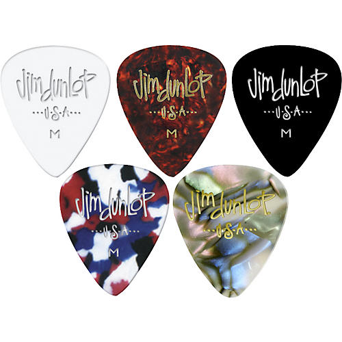 Dunlop Celluloid Classic Guitar Picks 1 Dozen Confetti Medium