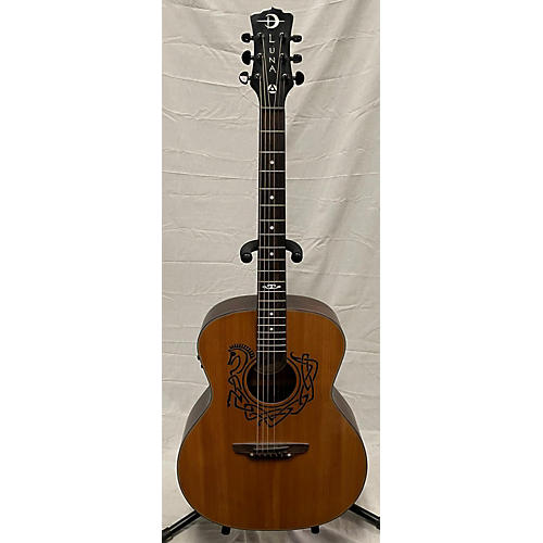 Luna Celtic Horse Acoustic-Electric Acoustic Electric Guitar Natural