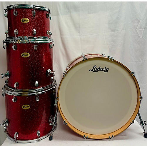 Ludwig Centennial Drum Kit red sparkle