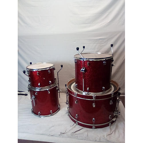 Ludwig Centennial Drum Kit RED SPARKLE