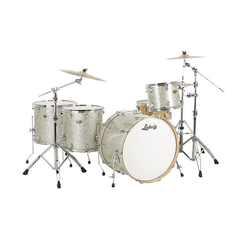 Ludwig Centennial Moto 4-Piece Shell Pack Condition 1 - Mint Silver Sparkle