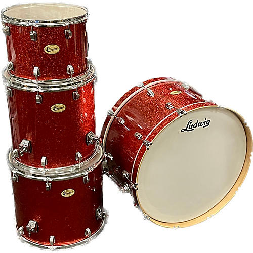 Ludwig Centennial Zep Drum Kit Red Sparkle