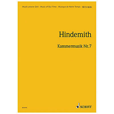 Schott Chamber Music No. 7, Op. 46, No. 2 (Study Score) Schott Series Composed by Paul Hindemith