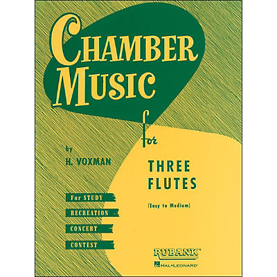 Hal Leonard Chamber Music Series for Three Flutes - Easy To Medium Level In Score form