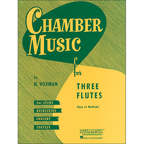 Hal Leonard Chamber Music Series for Three Flutes - Easy To Medium Level In Score form