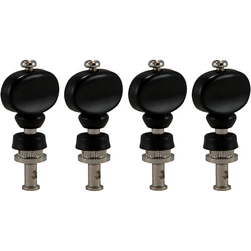 Grover Champion #3 Series Ukulele Black Button Tuning Pegs Nickel