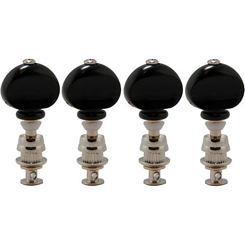 Grover Champion #6 Series Ukulele Black Button Tuning Pegs Nickel