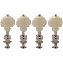 Grover Champion #6 Series Ukulele White Button Tuning Pegs Nickel