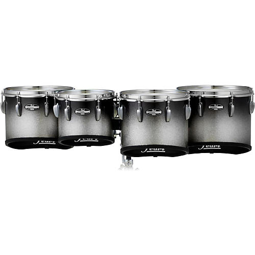 Pearl Championship CarbonCore Marching Tenor Drums Quad Sonic Cut Condition 1 - Mint 10, 12, 13, 14 in. Black Silver Burst #368