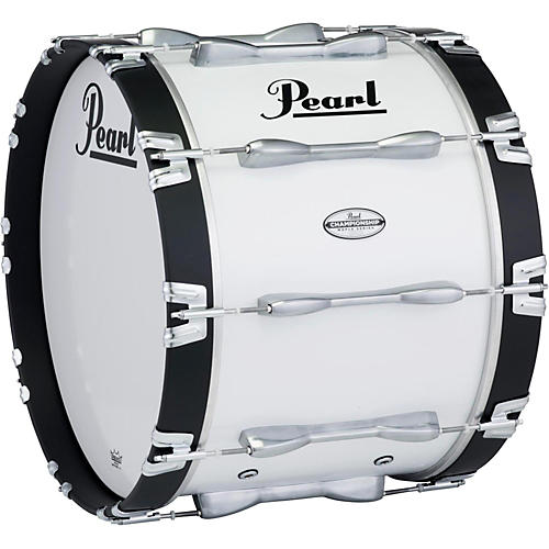 Pearl Championship Maple Marching Bass Drum, 30 x 16 in. Pure White