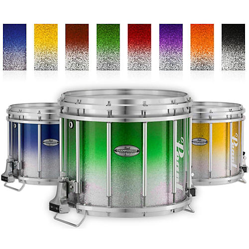 Pearl Championship Maple Varsity FFX Marching Snare Drum Fade Top Finish 14 x 12 in. Green Silver #971