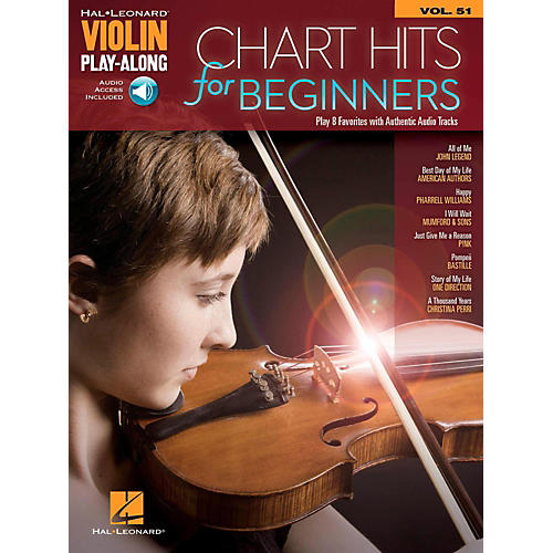 Chart Hits For Beginners Violin Play-Along Volume 51 Book/Audio Online