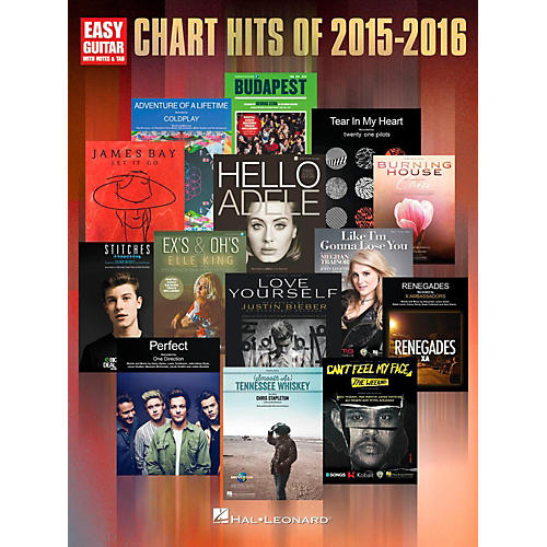 Chart Hits of 2015-2016 (Easy Guitar with Tab)