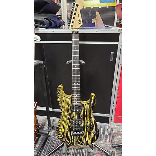 Charvel Charvel Pro-mod San Dimas Old Yella Ash Body Solid Body Electric Guitar Black and Yellow