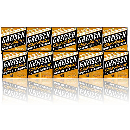 Gretsch Guitars Chet Atkins Pure Nickel 11 48 Electric Guitar Strings 10 Pack