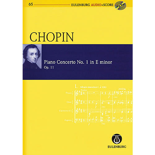 Eulenburg Chopin - Piano Concerto No. 1 in E-minor, Op. 11 Study Score W/ CD Edited by Michael Stegemann