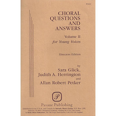 PAVANE Choral Questions & Answers II: Young Voices Book