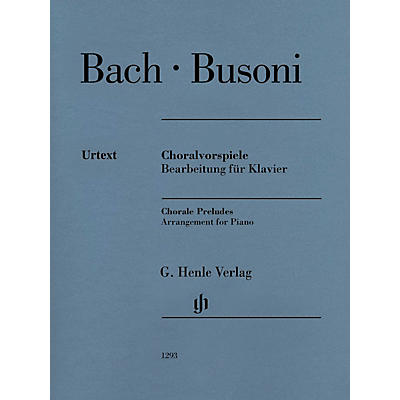 G. Henle Verlag Chorale Preludes (Johann Sebastian Bach) Henle Music Folios Series Softcover
