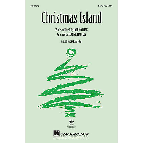 Hal Leonard Christmas Island 2-Part by Brian Setzer Arranged by Alan Billingsley