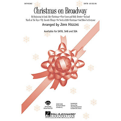 Hal Leonard Christmas On Broadway (Medley) ShowTrax CD Arranged by John Higgins