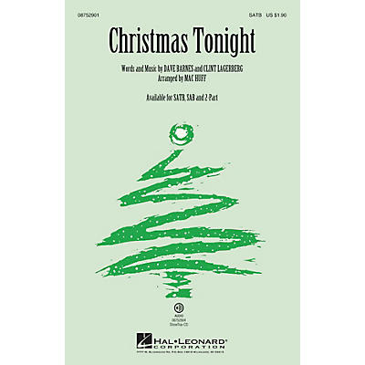 Hal Leonard Christmas Tonight SATB by Dave Barnes arranged by Mac Huff