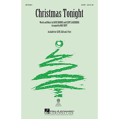 Hal Leonard Christmas Tonight SATB by Dave Barnes arranged by Mac Huff