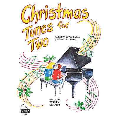 SCHAUM Christmas Tunes for Two (1 Piano, 4 Hands Level 3 Early Inter) Educational Piano Book