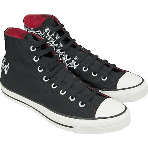 Chuck Taylor All Star Crest Print Hi-Top Sneakers (Black)