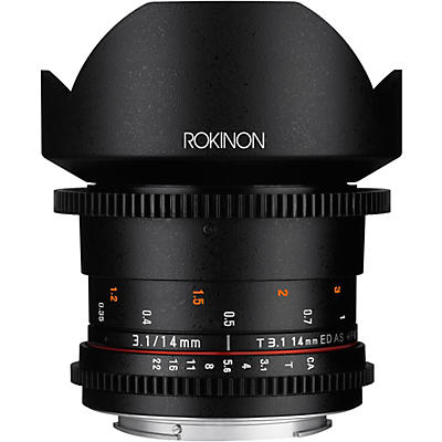 ROKINON Cine DS 14mm T3.1 Utlra Wide-Angle Cine Lens for Canon EF