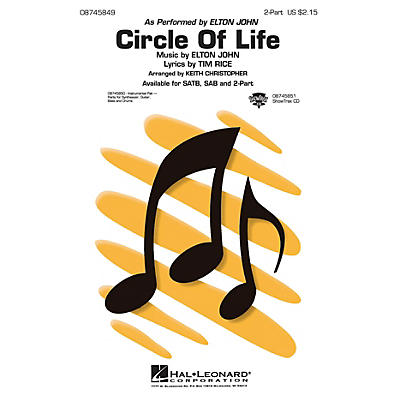 Hal Leonard Circle of Life 2-Part by Elton John arranged by Keith Christopher