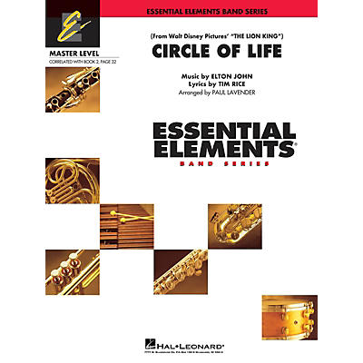 Hal Leonard Circle of Life Concert Band Level 2 Arranged by Paul Lavender