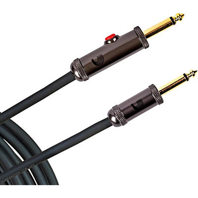 D'Addario Circuit Breaker Instrument Cable With Latching Cut-Off Switch, Straight Plug