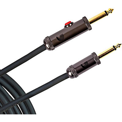 D'Addario Circuit Breaker Instrument Cable with Latching Cut-Off Switch, Straight Plug, by D'Addario