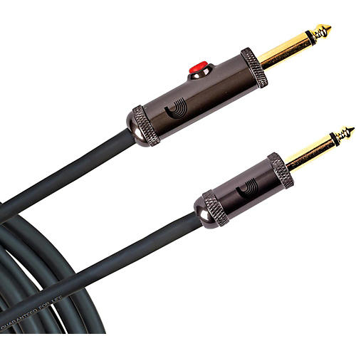 D'Addario Planet Waves Circuit Breaker Instrument Cable with Latching Cut-Off Switch, Straight Plug, by D'Addario Condition 1 - Mint 15 ft. Black