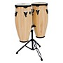 Open-Box City Wood Conga Set w/ Double Stand Condition 1 - Mint Natural Wood 10 and 11 in.
