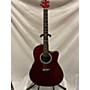 Used Ovation Ck057 Acoustic Electric Guitar Candy Apple Red