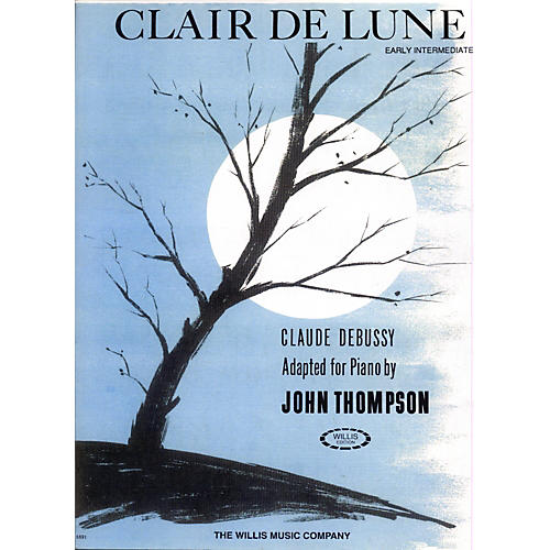 Willis Music Clair De Lune Early Intermediate for Piano by John Thompson