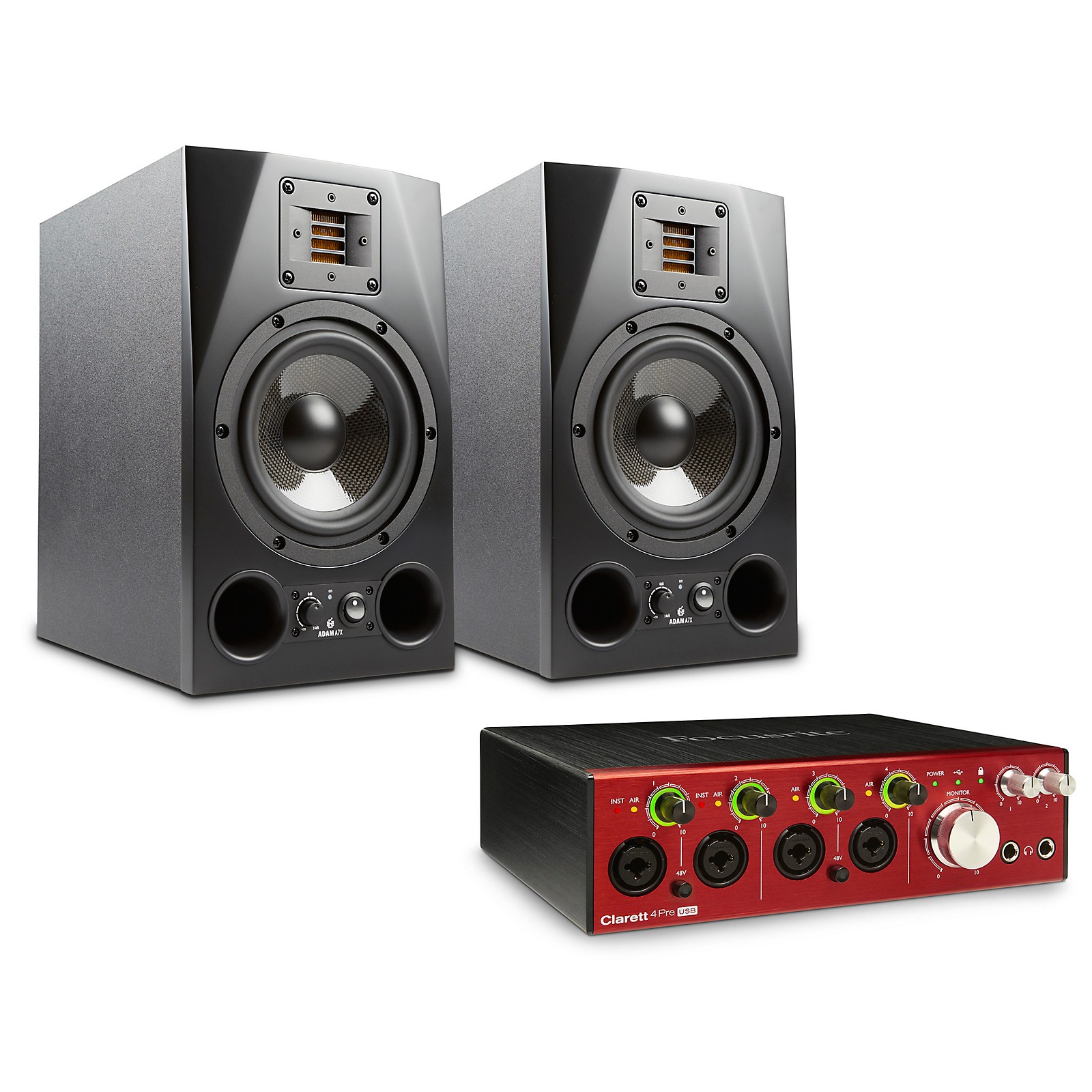 Focusrite Clarett 4Pre and A7X Bundle | Musician's Friend