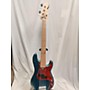 Used Roscoe Classic 5 Electric Bass Guitar Lake Placid Blue