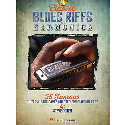 Hal Leonard Classic Blues Riffs for Harmonica Harmonica Series Softcover with CD Written by Steve Cohen