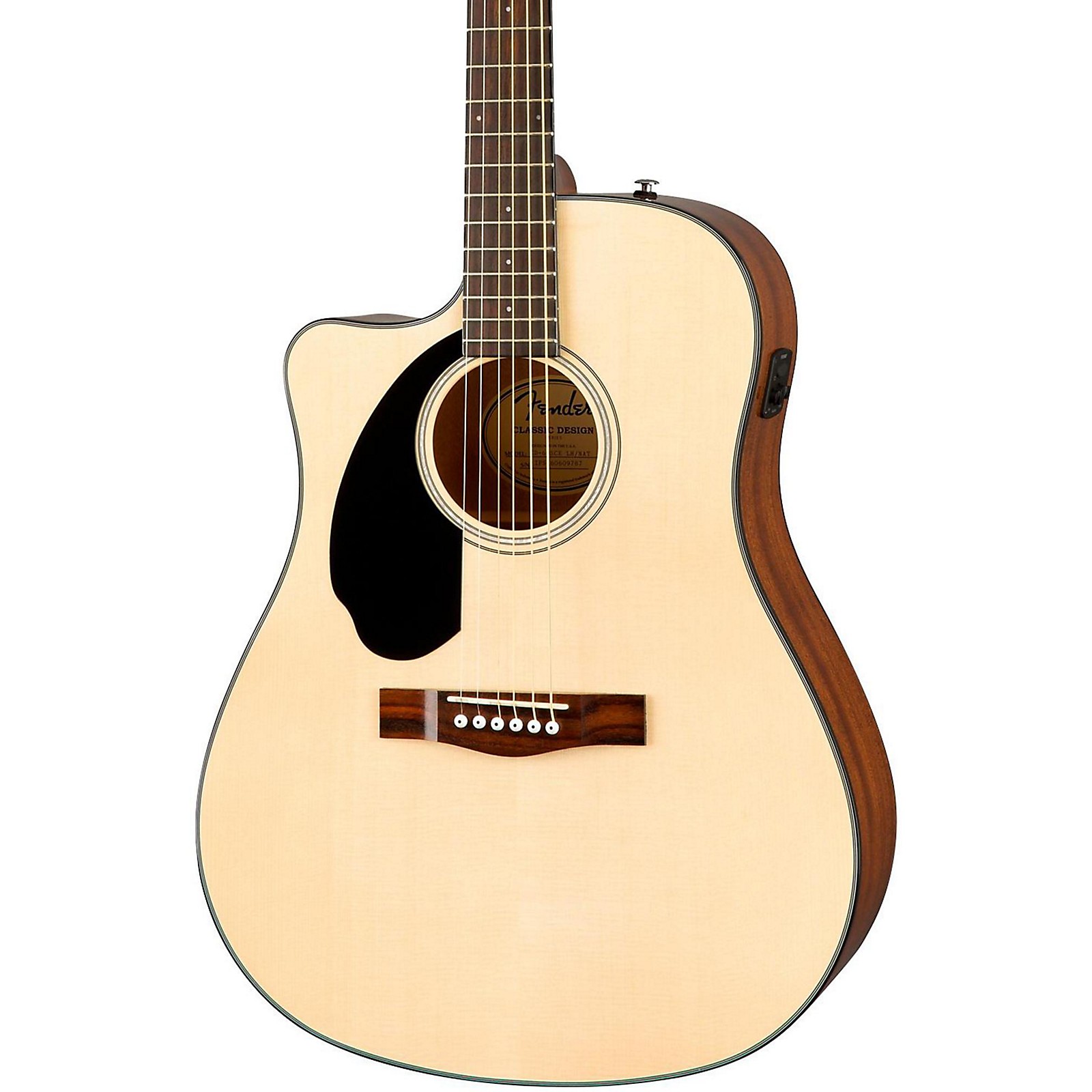 Fender Classic Design Series CD60SCE Cutaway Dreadnought LeftHanded
