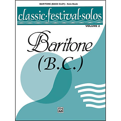 Alfred Classic Festival Solos (Baritone B.C.) Volume 2 Solo Book