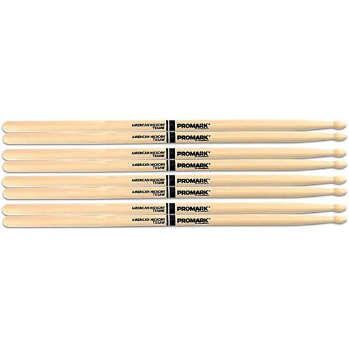 PROMARK Classic Forward Hickory Drum Sticks, Buy 3 Pair, Get 1 Pair Free 5A Wood Tip