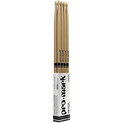 Promark Classic Forward Hickory Oval Wood Tip 4-Pack 7A Wood