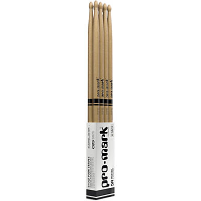 PROMARK Classic Forward Hickory Oval Wood Tip Drum Sticks 4-Pack