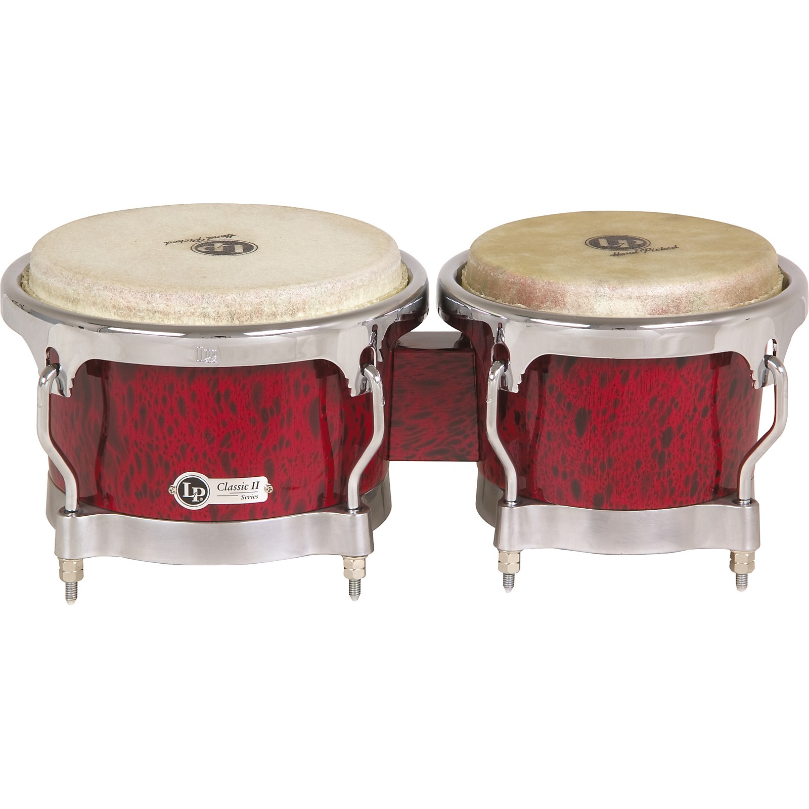 LP Classic II Bongos with Chrome Hardware Red Lava Musician's Friend