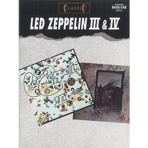 Classic Led Zeppelin III & IV Bass Tab Book