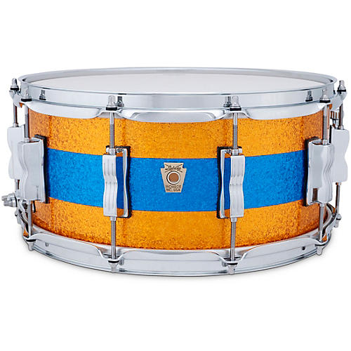 Ludwig Classic Maple Snare Drum 14 x 6.5 in. Gold/Blue Tri-Band
