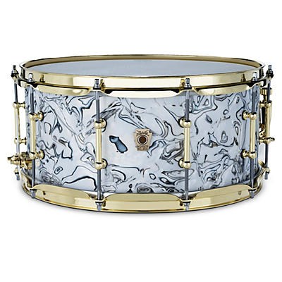 Ludwig Classic Maple Snare Drum White Mosaic With Brass Hardware