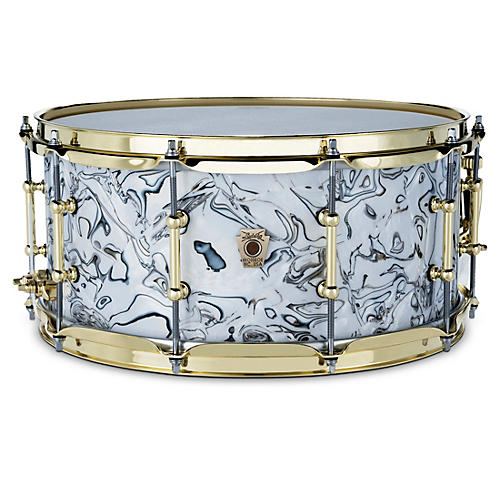 Ludwig Classic Maple Snare Drum White Mosaic With Brass Hardware 14 x 6.5 in.